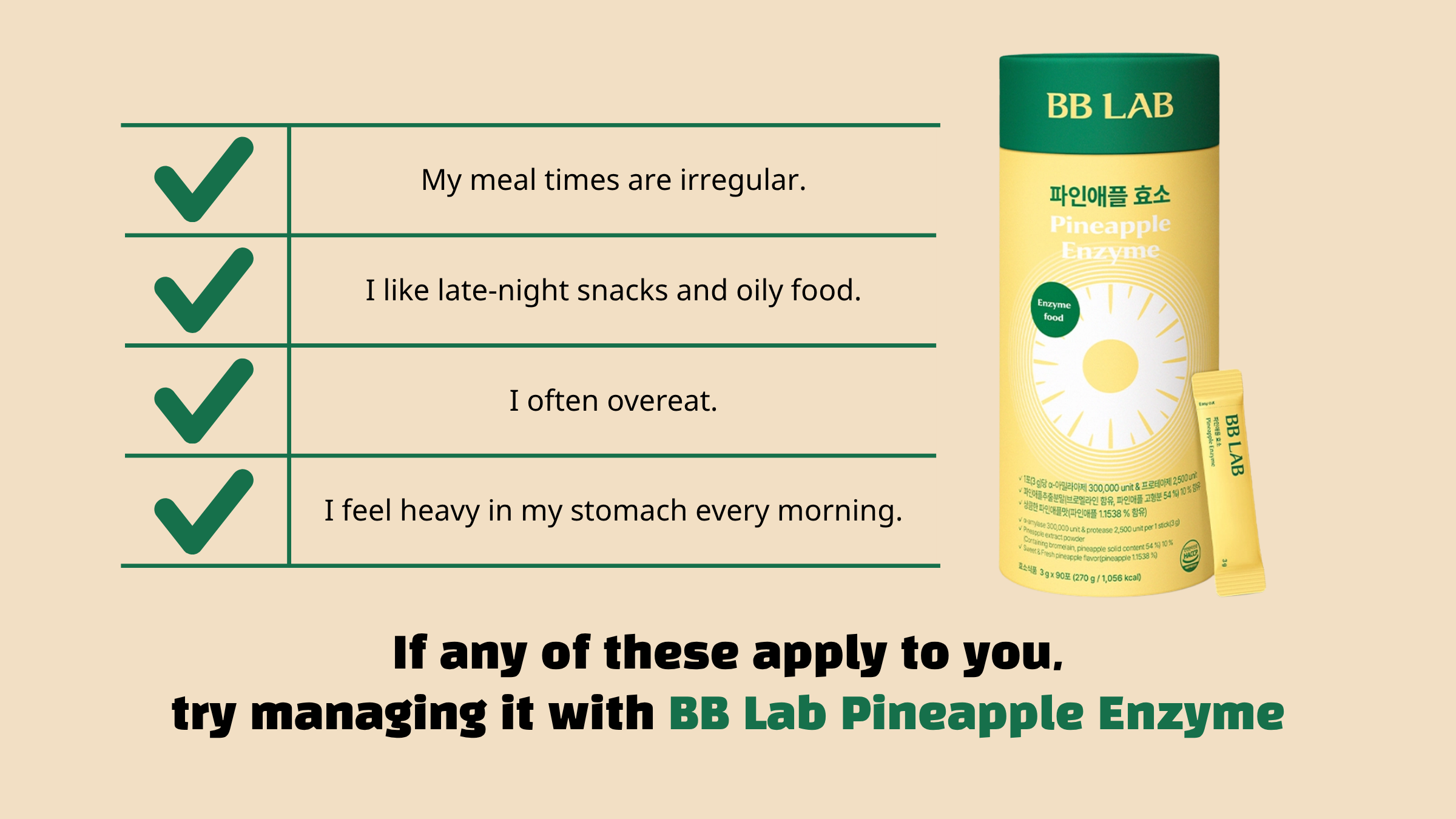 [BB Lab] Pineapple Enzyme 3g x 90ct