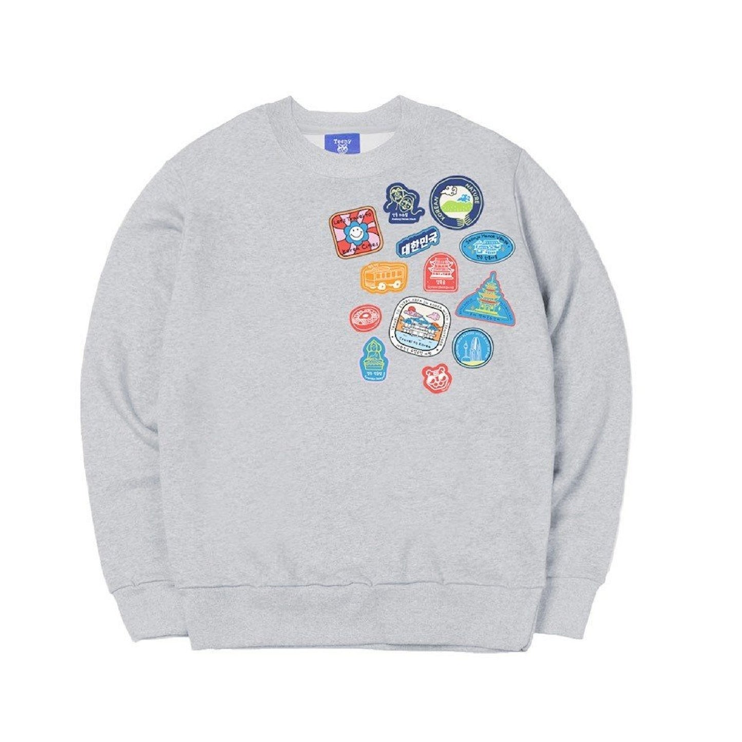 Korea Landmarks Stamps Sweatshirt