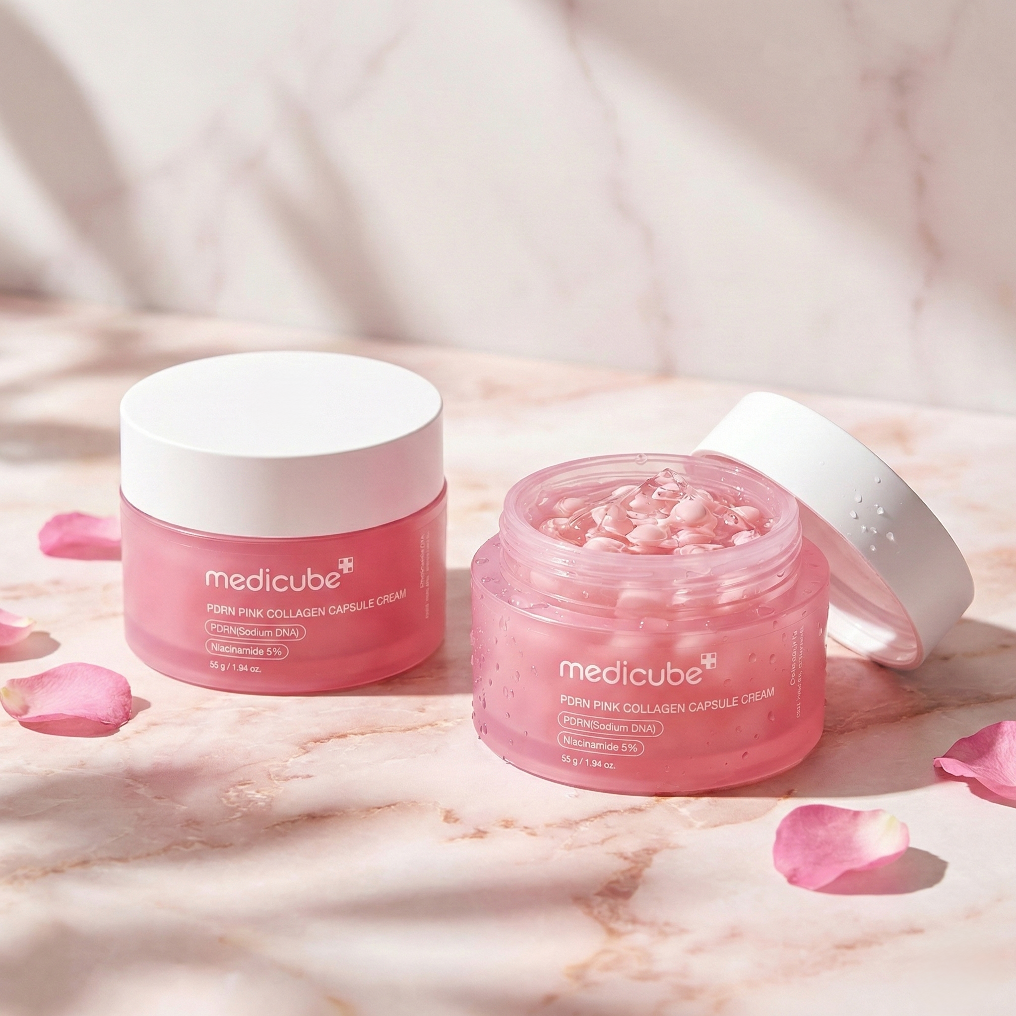 [Medicube] PDRN Pink Collagen Capsule Cream 55ml X 2