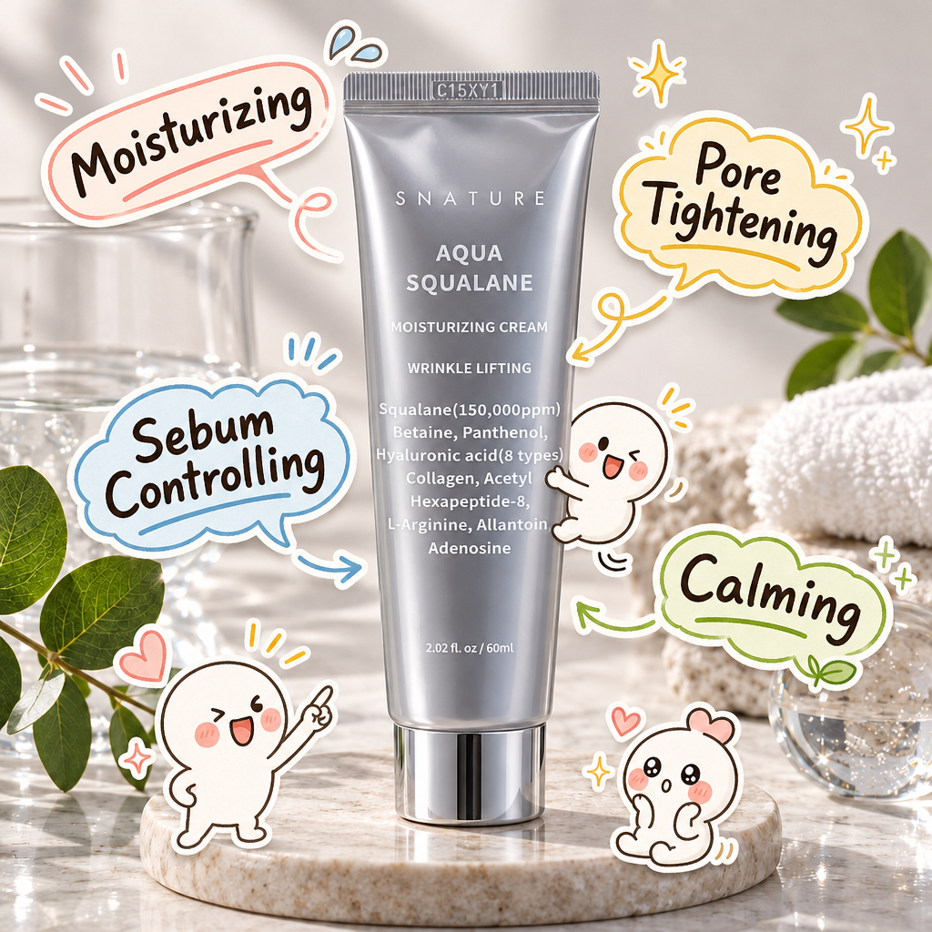 [S.nature] Aqua Squalane Moisturizing Cream 60ml x 2