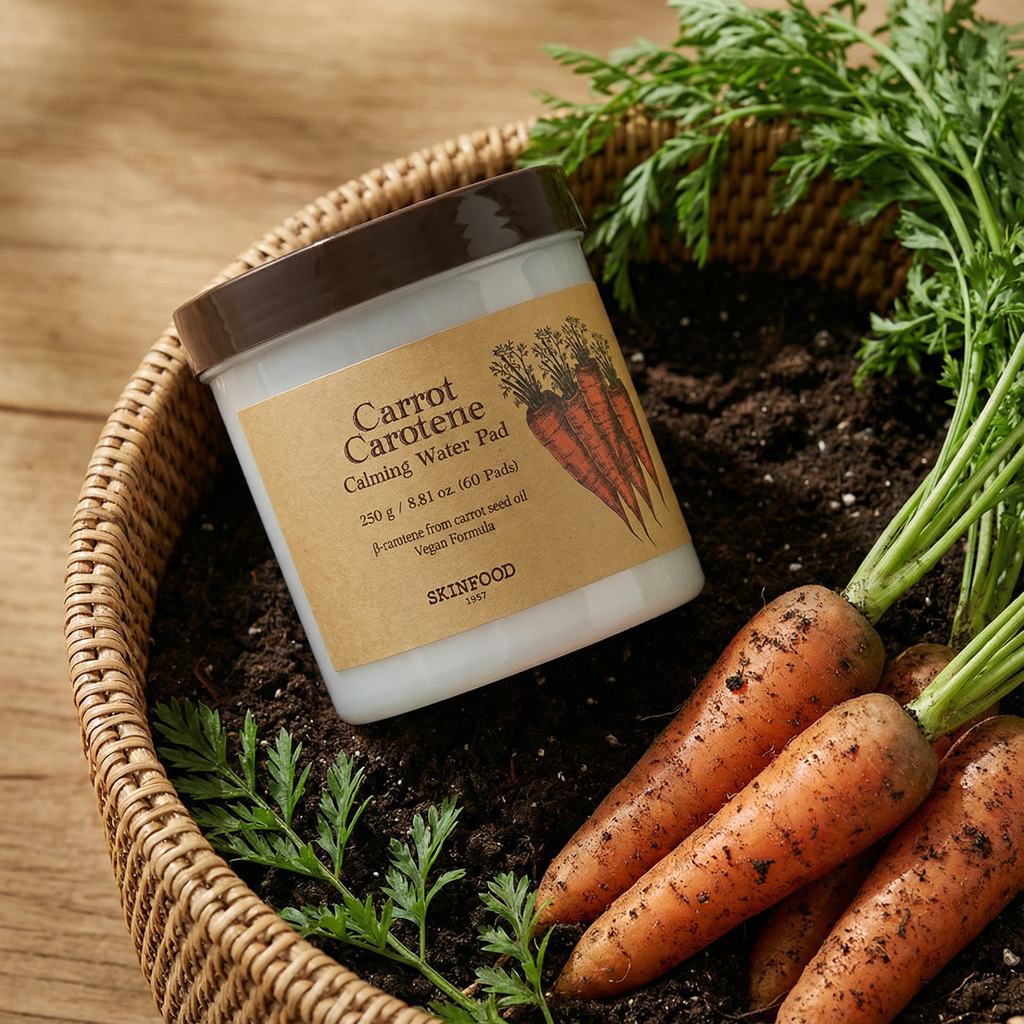 [Skinfood] Carrot Carotene Calming Water Pad 120ct